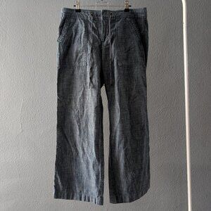 Women's Banana Republic Linen Pants - Soft Denim Color - Sz 10P